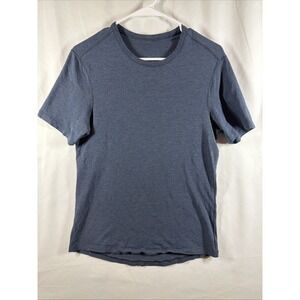 Lululemon Tshirt Men's Small Navy Blue Athletic Short Sleeve Stretch Gym Workout